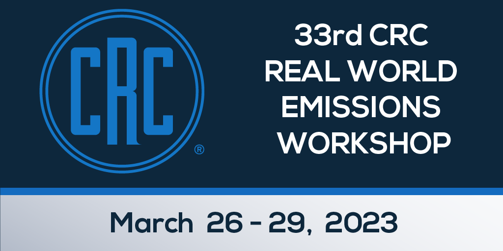 CRC Real World Emissions Workshop event header
