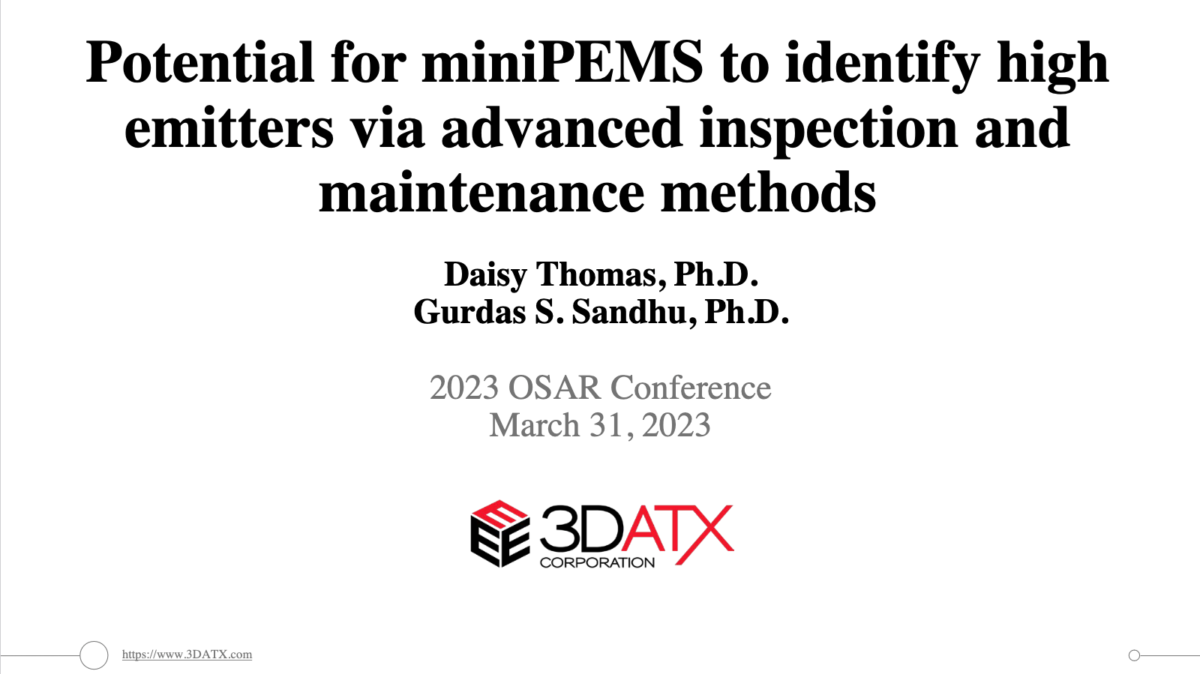report cover for Potential for miniPEMS to identify high<br />
emitters via advanced inspection and<br />
maintenance methods